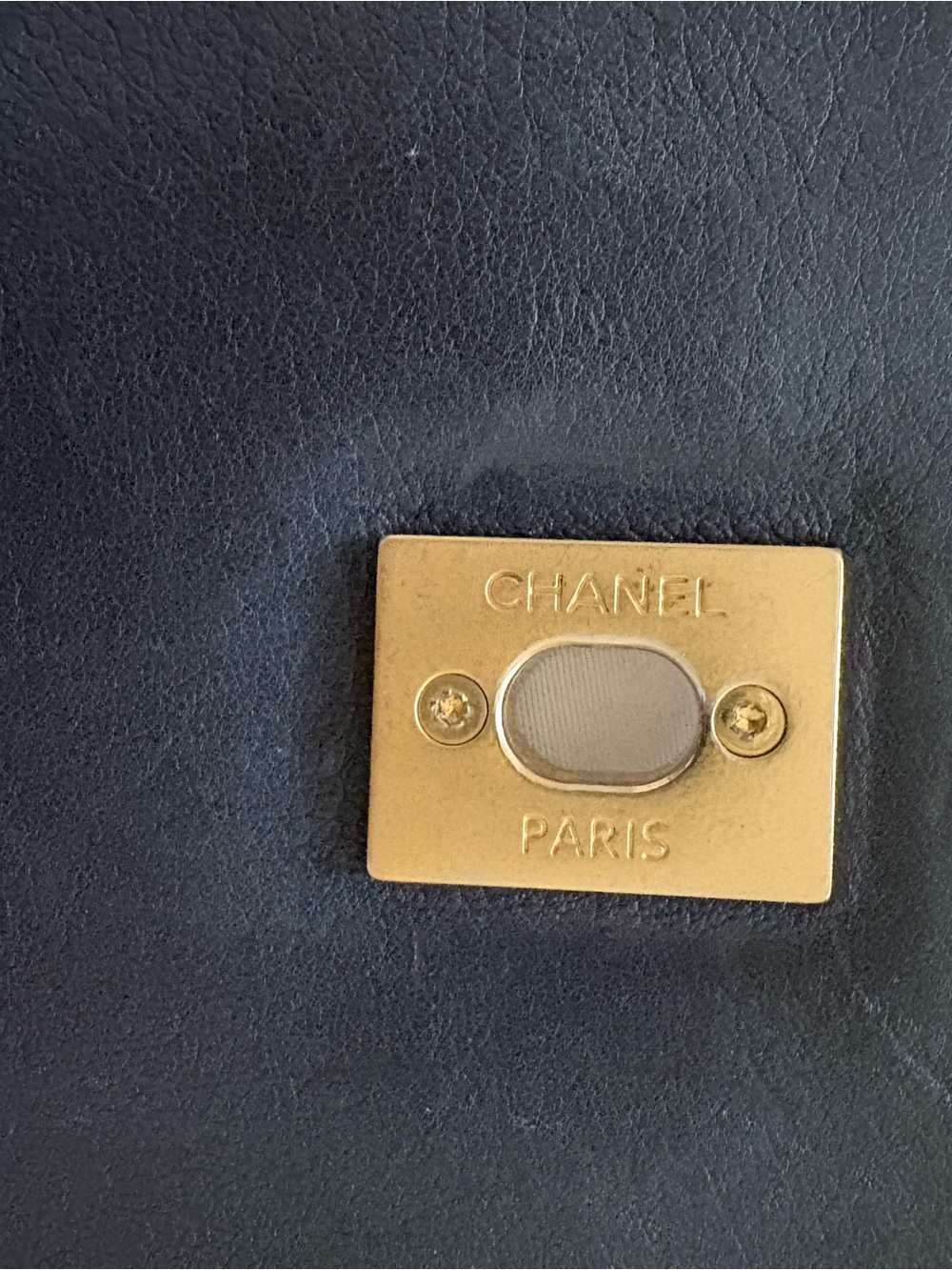 CHANEL Navy Quilted Leather Flap Shoulder Bag. Good Cond. See Pics For Flaws. - Picture 8 of 14